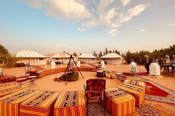 2Days Share Tour From Fes To Marrakech Or Fes Via Sahara & camel - Ziz Valley to Merzouga: oasis views before the big open dunes