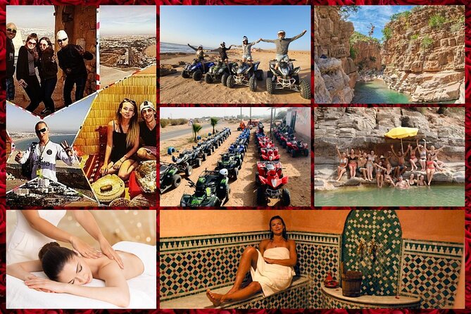 4 Excursions In 1 Pack = City tour + Quads + Hammam-massage + Paradise Valley - A One-Pack Taste of Agadir, Quads, Paradise Valley, and Argan Hammam