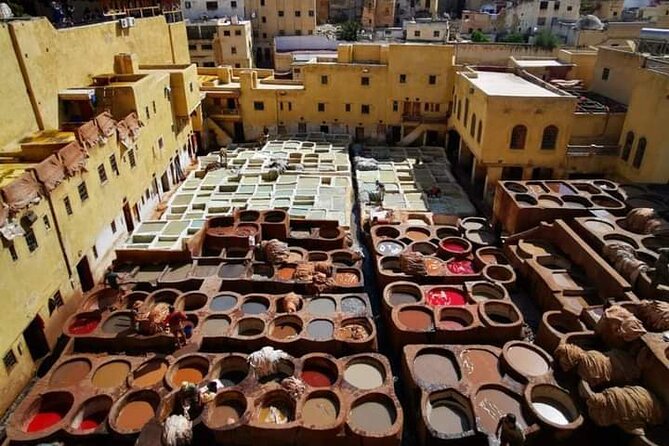 8 Days Morocco Private Tour; Imperial Cities and the Desert - Fez Medina on foot: the Mellah, the tanneries, and the view