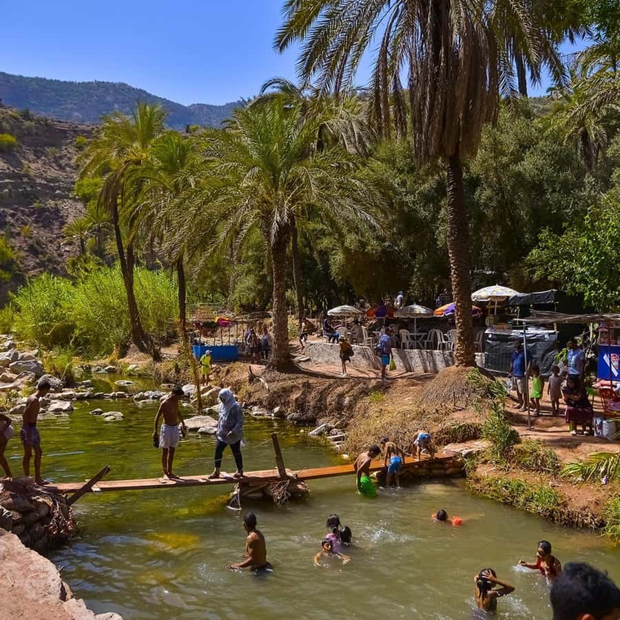 Agadir or Taghazout: Paradise Valley Atlas Mountains Trip - Paradise Valley Entrance, The 20-Minute Walk, and Where Relaxing Actually Happens