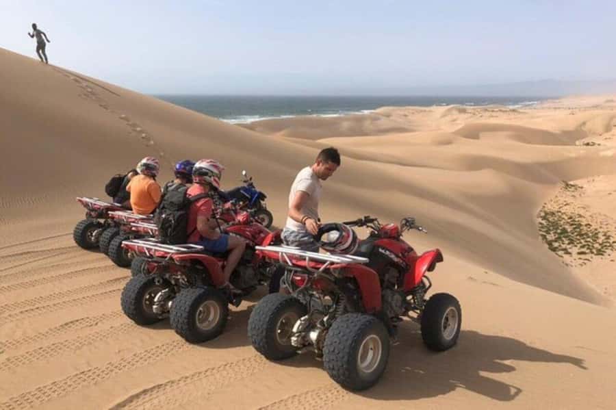 Agadir/Taghazout: Beach Quad Bike & Desert Sandboarding Tour - Sidi Toual Beach quad biking: fast, sandy, and beginner-friendly