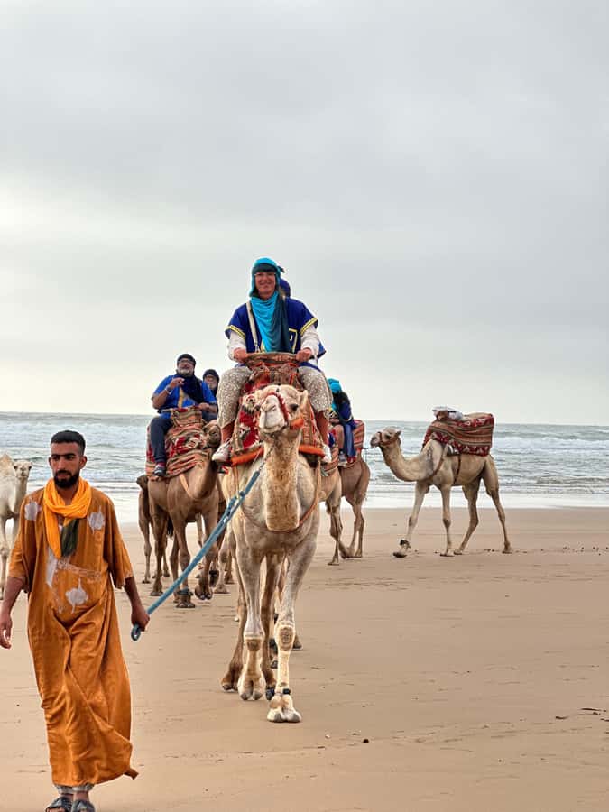 Agadir/Taghazout: Sunset Camel Ride with BBQ and Music Show - Riding through banana groves to Tamri Beach, then the Atlantic sunset