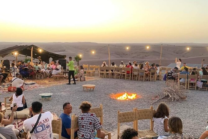 Agafay Desert package .Quad .30 minute Camel and Dinner show - Camp arrival: Moroccan tea first, then dinner