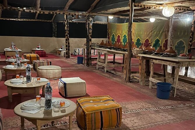 Agafay Desert Package: Quad, Camel Rides & Dinner Show or Lunch - The dinner show setup: 3-course Moroccan meal, music, dancing, and a fire show