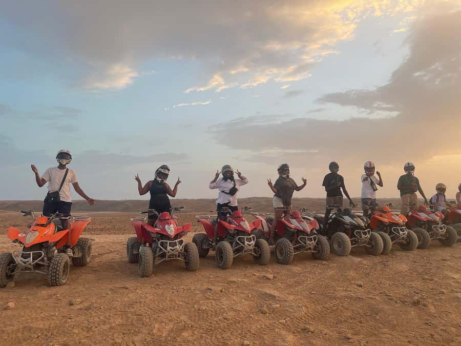 Agafay Desert: Quad Bike Experience with Lunch - Tea, compressor dust-off, and how the day resets before lunch