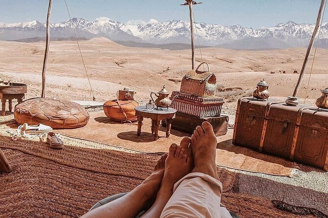 Agafay desert sunset camel ride Tour from Marrakech - Getting Dressed as Tuareg and Starting Your Camel Walk