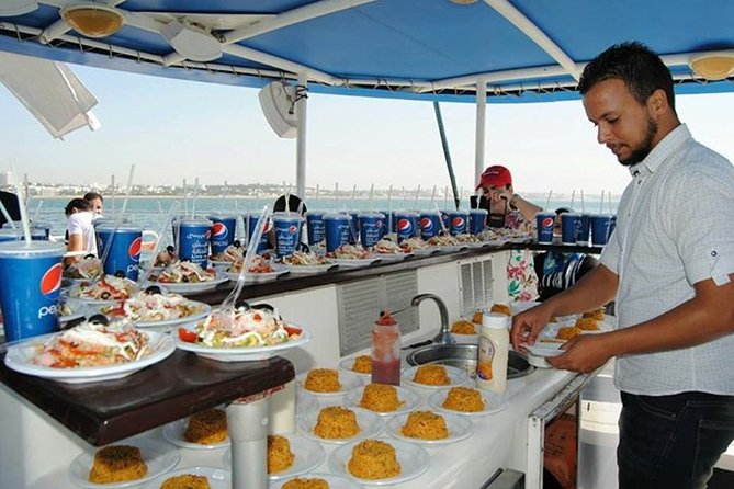 Boat Tours in Agadir lunch including ( sea food ) - Lunch on Board: Moroccan Seafood, Salads, and Barbecue Fish