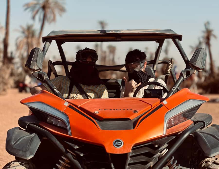 Buggy 1000 cc Adventure in Marrakech Desert - Entering the desert tracks: palm grove stop and the first big photo set