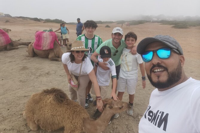 Camel ride in Tanger - Plage de Tanger: the panoramic view before you step into camel mode