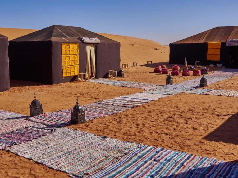 Camp Overnight in Merzouga's Erg Chebbi Dunes from Merzouga - Day 1: the sunset camel ride and the camp arrival ritual