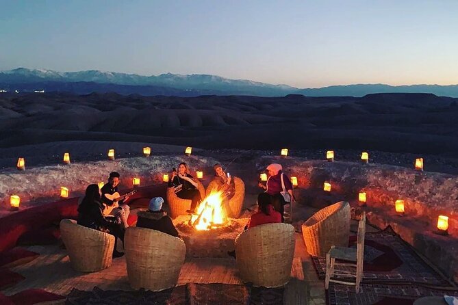 Desert D'Agafay Package - Quad, Dromedary and Dinner Show - The camp after dark: dinner plus real desert show energy