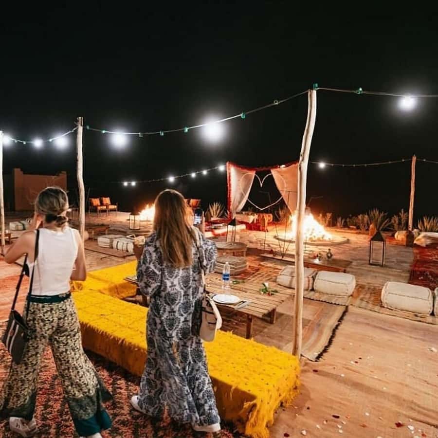 Desert night : ATV, Camel Trek sunset views & Dinner show - Dinner Under the Stars: Couscous, Tea, and the Live Fire Show