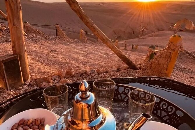 Dinner experience & Sunset with camel ride Tour - Marrakech to Agafay at golden hour