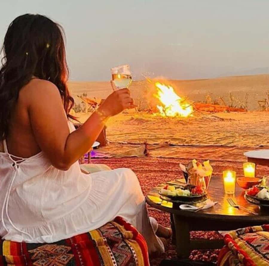 DINNER IN AGAFAY DESERT UNDER THE STARS WITH SHOW AND CAMELS - Agafay at dusk: camel ride and the view timing