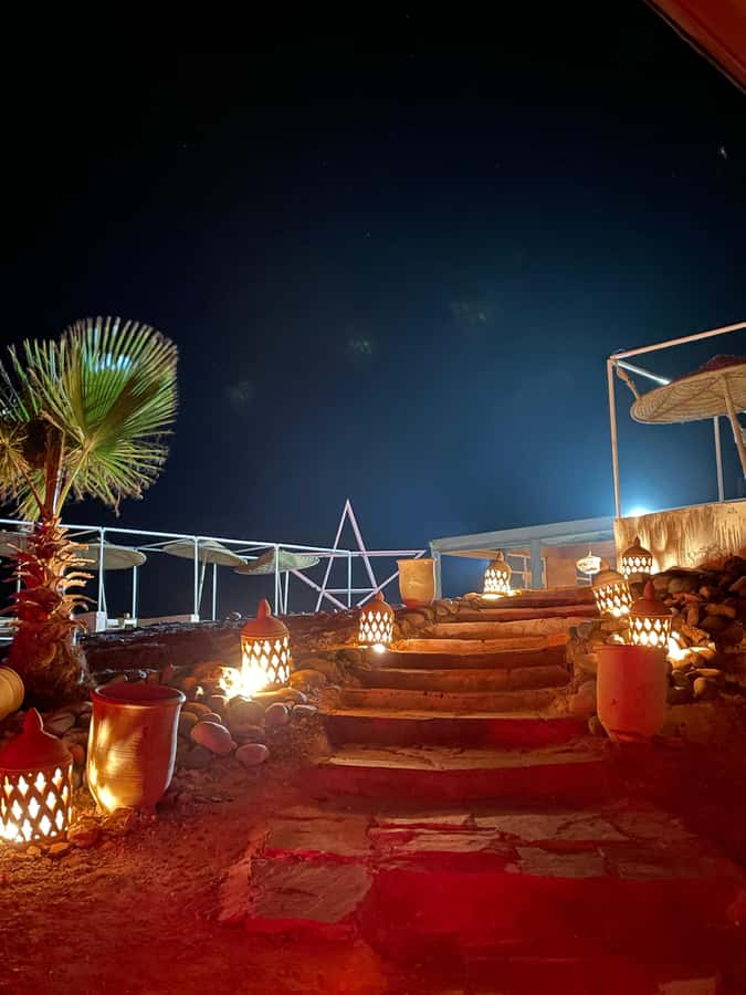 Dinner Show at Agafay desert & Traditional Outfit Photoshoot - The show after dinner: dance plus fire effects