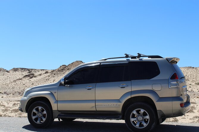 Discover the unusual sites of Dakhla in a 4x4 with a local guide - Stop 2: Porto Rico Royal Beach for a true desert-to-ocean swim