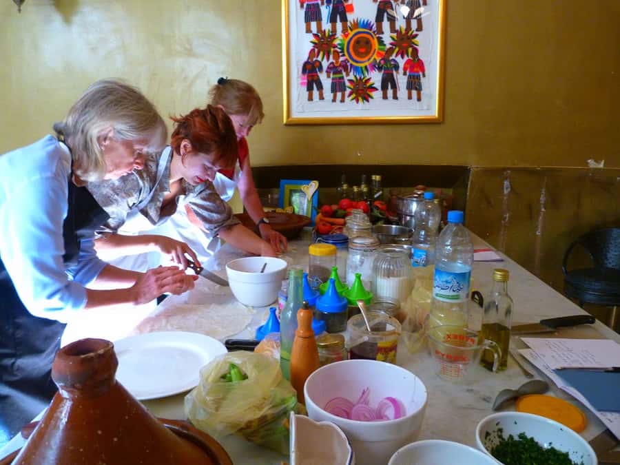 Edgy 8 Dish Private, Fusion Cooking Class, Menu Plan, Market - House of Fusion Marrakech and the private, menu-first setup