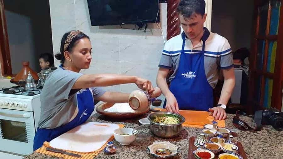 Essaouira: Traditional Family Style Moroccan Cooking Class - The 3-course meal, Moroccan tea, and the full dinner payoff