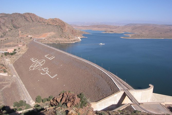 Excursion to the little Sahara, visit Tiznit, Tifnit, & Massa. - Anti-Atlas Views at the Youssef Ben Tachfine Dam