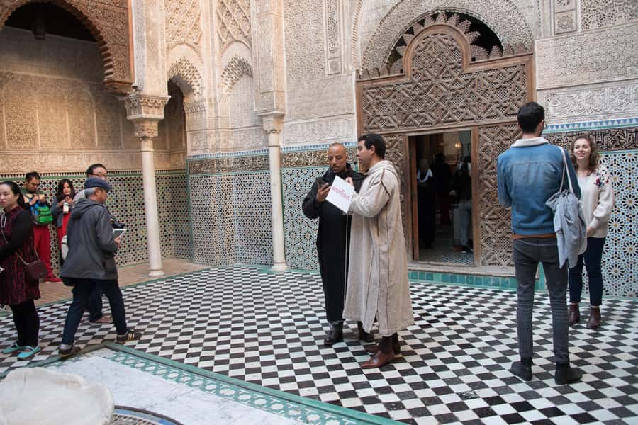 Fes: Bou Inania Madrasa, Museum, Tannery, Souk & Medina Tour - Souks and Hammam Seffarine: how to see markets without getting lost