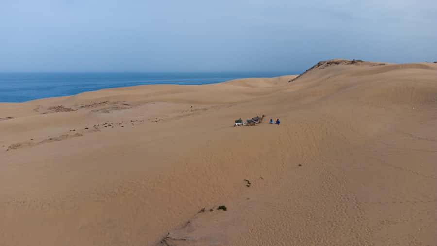From Agadir/Taghazout: Sahara Sand Dunes with Transfer - The road north: Taghazout and Tamraght on the way to the dunes