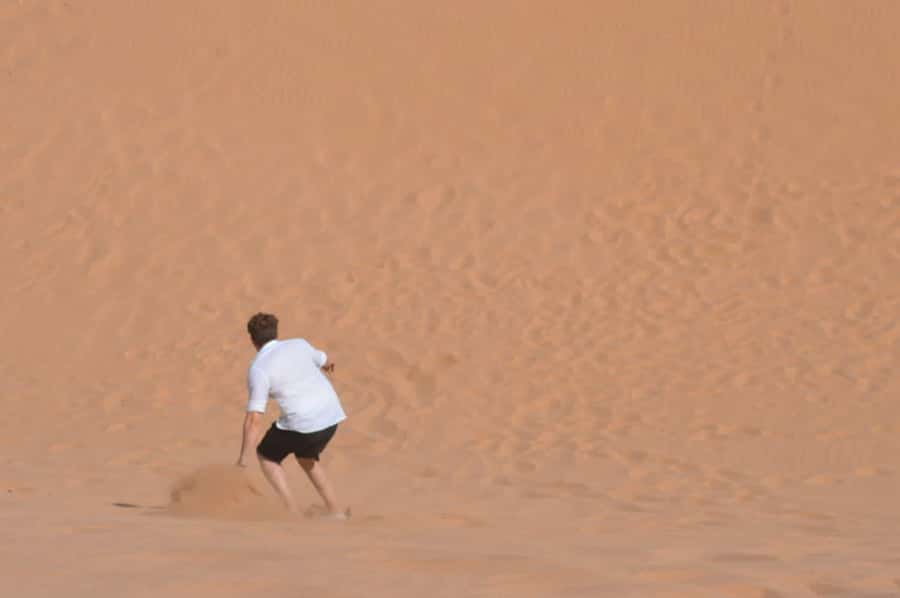 From Agadir/Taghazout: Sandboarding Experience & Quad Biking - Timlaline dunes and sandboarding: fun first, then more speed
