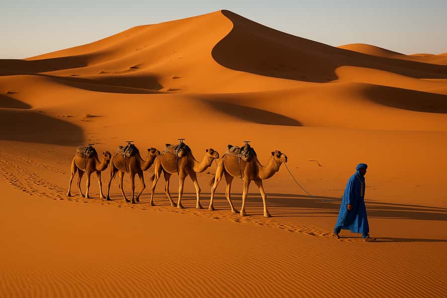 From Fes: 3-Day Sahara Desert Tour to Marrakech - Camel trek at sunset in Erg Chebbi: the moment everyone talks about