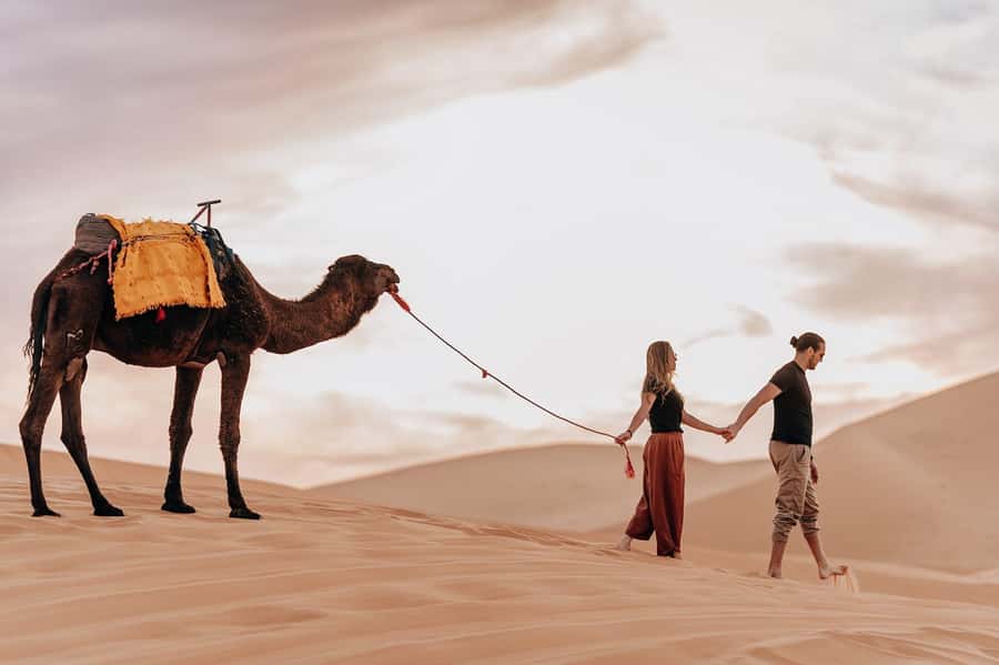 From Fes To Marrakech: 3-Day Sahara Desert Tour & Camel Trek - Camel trek and camp night: sandboarding, Berber music, and star time
