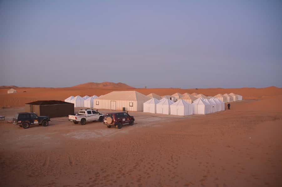 From Fez: 3-Day Merzouga and Ouarzazte Tour to Marrakech - Desert camp in Merzouga: comfort level, included meals, and the real time you get