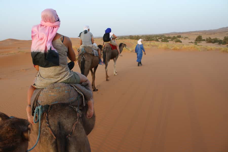 From Marrakech: 2-Day Sahara Tour to Zagora & Ait Ben Haddou - Sunrise camel ride and returning through the High Atlas