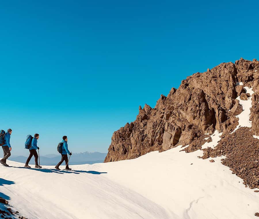 From Marrakech: 3-Day Mount Toubkal Climbing Trek - Imlil, your guide team, and the mule-luggage system