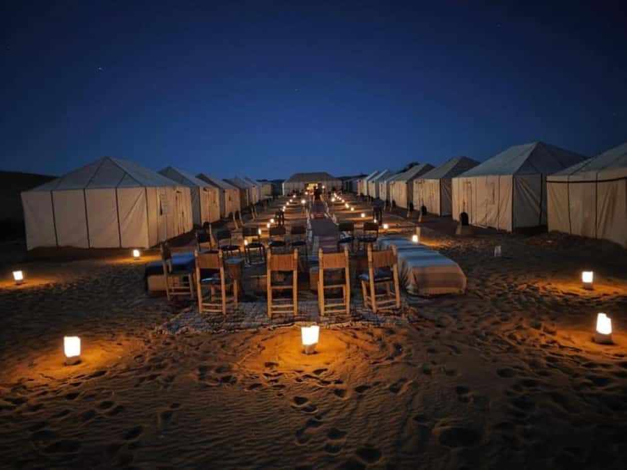 From Marrakech: 3-Day Sahara Desert Adventure to Fes - Berber desert camp dinner, drumming, and the real “gotcha”: cold