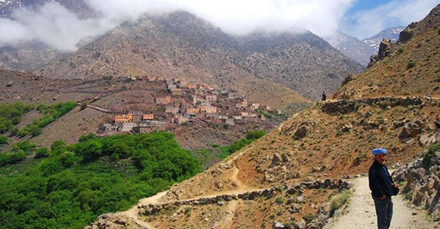 From Marrakech: Atlas Mountains 4-Day Hike with Hotels - First day: Marrakech to Imlil, then the Imnan Valley to Tachdirt