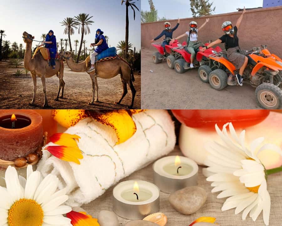 From Marrakech: Camel Ride, Quad Bike & Spa Full-Day Trip - Camel ride through the Palmeraie: slow fun with real local texture