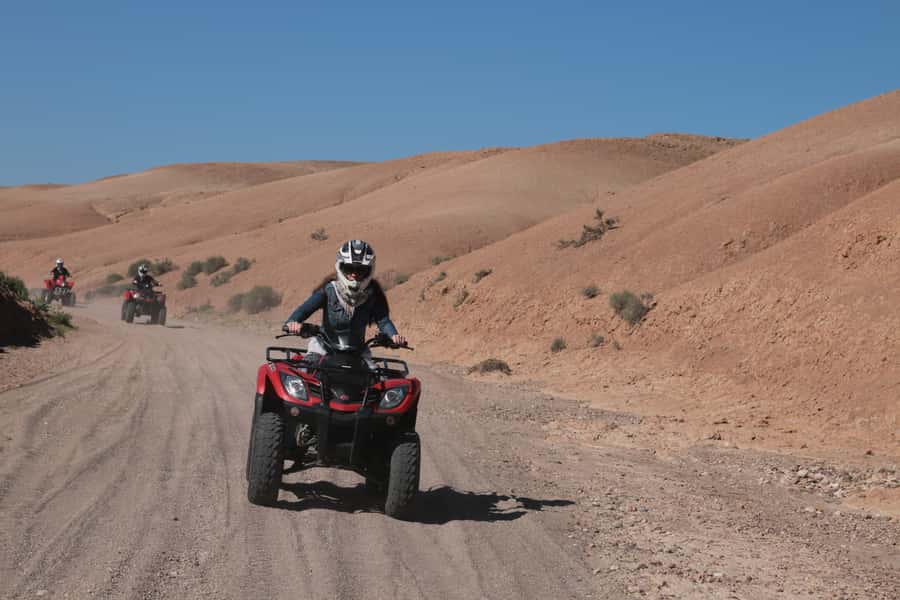 From Marrakech: Guided Quad Biking Tour in Agafay Desert - Getting Started: KYMCO 300cc Quads and Proper Safety Coaching