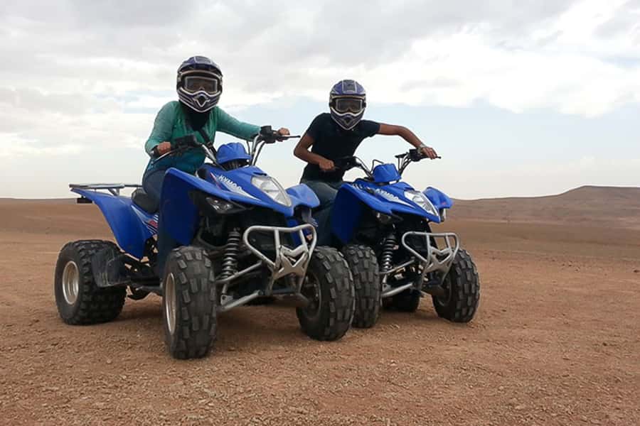 From Marrakech: Guided Quad Biking Tour in Agafay Desert - Route and Timing: Marrakech Pickup to Lalla Takerkoust Lake Plateau