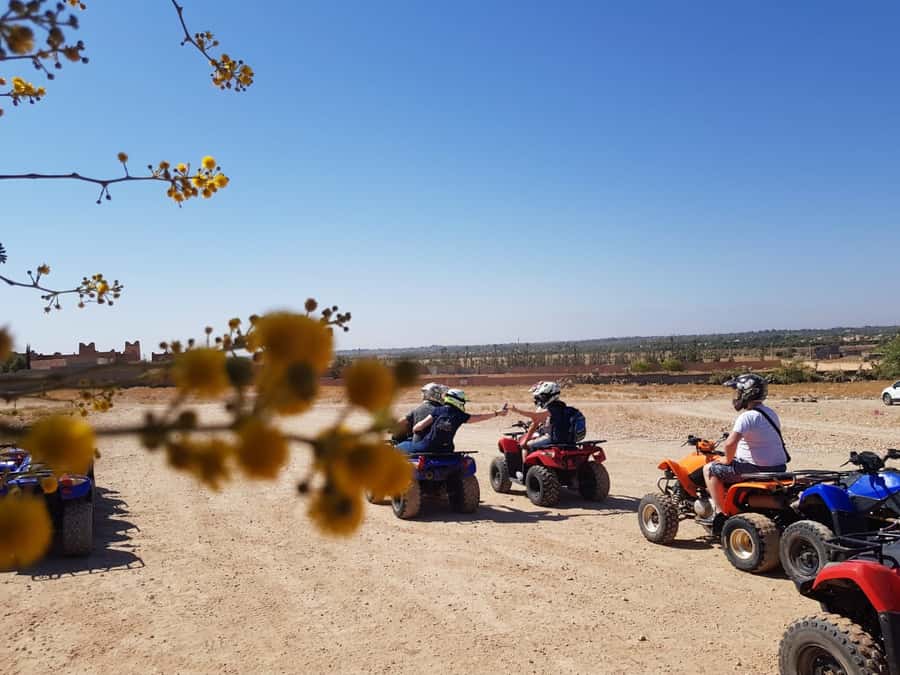 From: Marrakech: Lalla Takerkoust Lake Quad Bike Experience - Wild Valley Tracks and Small Berber Village Pass-By Moments