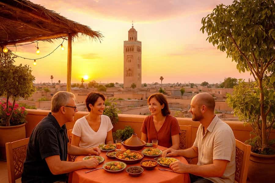 From Marrakech: Rooftop Dinner & Romantic Medina Views - Getting to Al Khayma Rooftop Restaurant in the medina