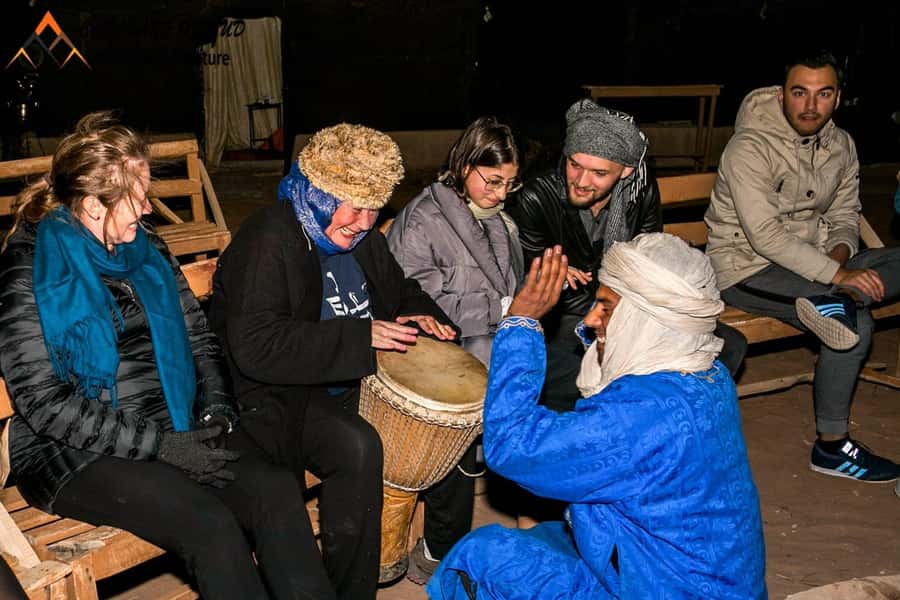 From Marrakech: Zagora 2-Day Desert Safari with Food & Camp - Berber camp night in a private tent, dinner under stars, and tamtam drums