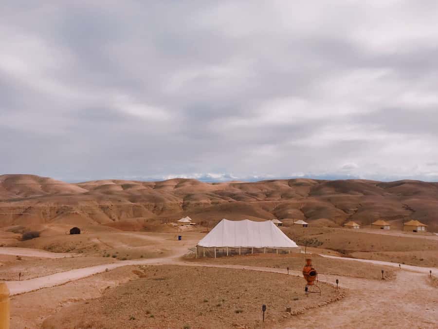 From Marrakesh: Agafay Desert Quad Biking, Camels & Dinner - Berber Camp Dinner: Berber Bread, Mint Tea, and Live Show