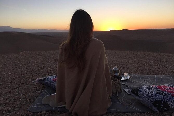 From Marrakesh: Agafay Desert Sunset, Camel Ride, and Dinner - From Your Marrakech Pickup to the Drive Toward Agafay Sunset