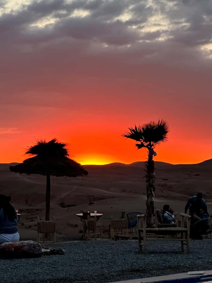 From Marrakesh: Sunset Dinner in Agafay at Berber Camp - Agafay camp views, sweets, and that shifting sky