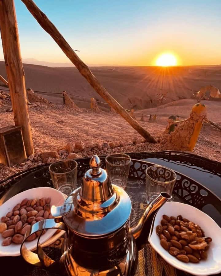 From Marrakesh: Sunset Dinner in Agafay at Berber Camp - Berber villages and the argan oil cooperative stop