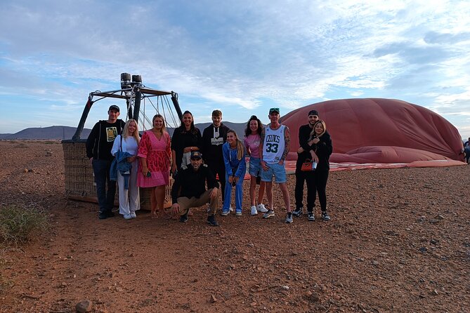 Hot air balloon flight to Marrakech in a small group. Breakfast - Group size reality: small group, shared basket, and a smoother day
