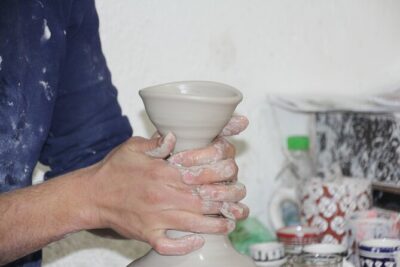 Interactive Pottery Painting and Zellige Mosaic Workshop in Fes