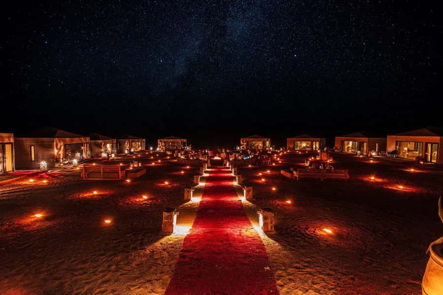 Marrakech: 3-day Merzouga Desert, Camel, Quad & Privat Tent - Berber desert camp night, dinner and drumming under the stars