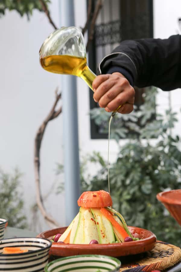 Marrakech: 3-Hour Open-Air Moroccan Cooking Course - Moroccan salads first: they teach the flavor system
