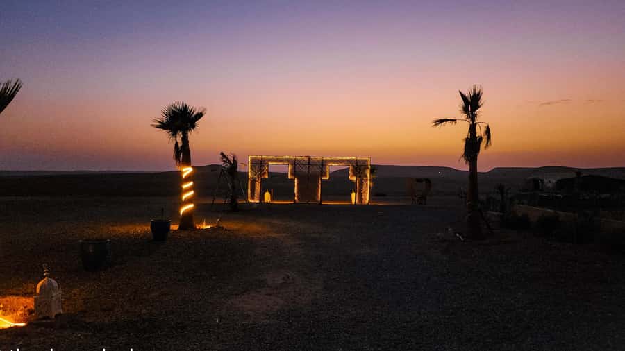 Marrakech: Agafay Camel Ride & Dinner with Fire Show Tour - Leaving Marrakech Behind, Without Stress