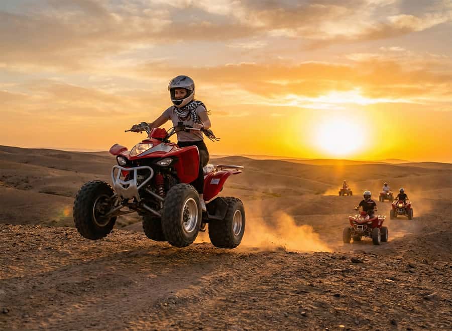 Marrakech: Agafay Desert: Camel ride Quad Bike, Dinner show - Sunset Camel Ride Across Agafay: What It Feels Like and Who It Suits