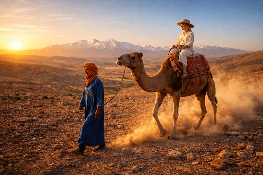 Marrakech: Agafay Desert Escape with Quad or Camel Ride - Pickup in Marrakech, then the drive to camp